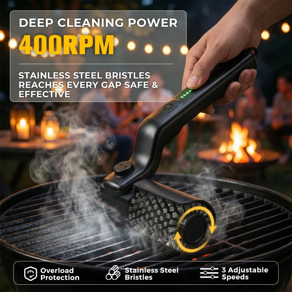 Cordless Electric Grill Cleaning Brush
