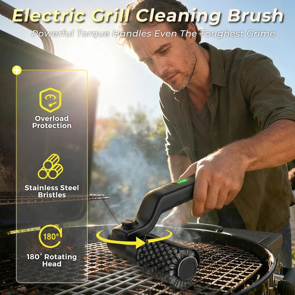 Cordless Electric Grill Cleaning Brush