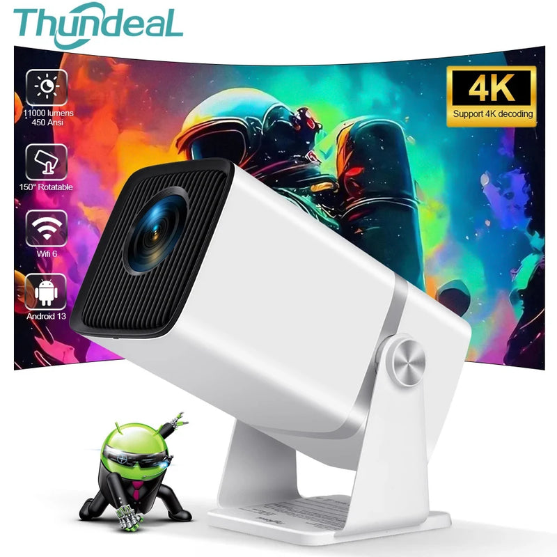 Portable 1080P Android Projector with 4K Support