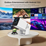 Portable 1080P Android Projector with 4K Support