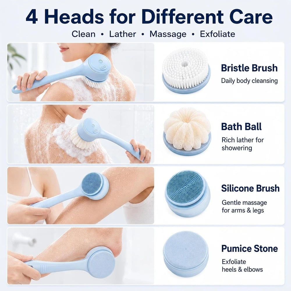 Electric Bathing Brush and Back Scrubber