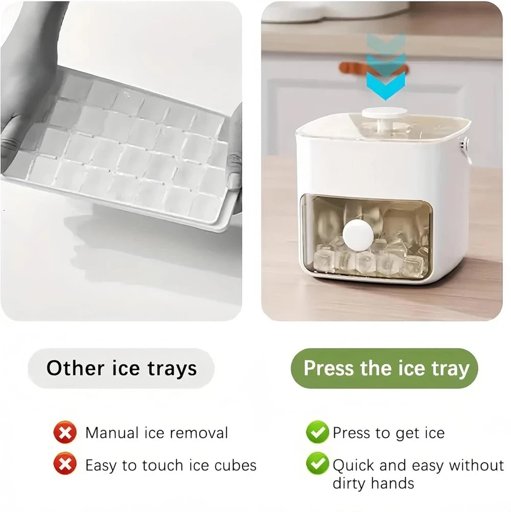 Compact Ice Maker and Storage Bin