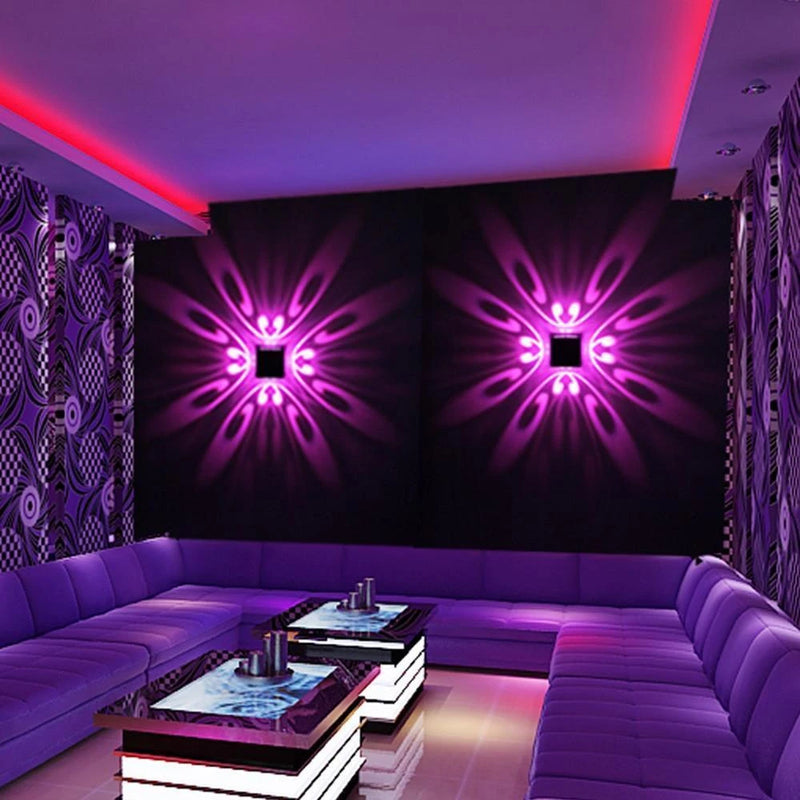 Hollow Design RGB Aluminum Wall Light