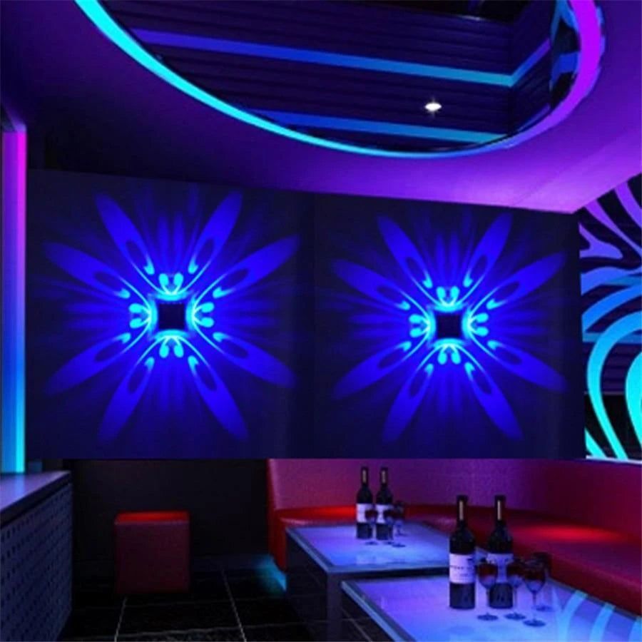 Hollow Design RGB Aluminum Wall Light