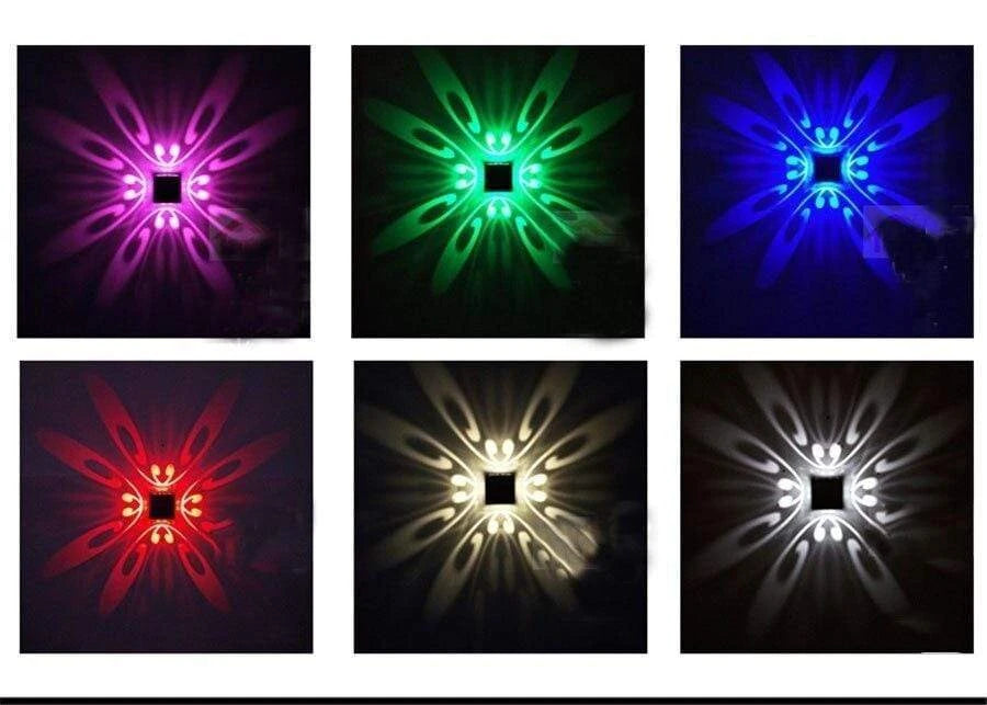 Hollow Design RGB Aluminum Wall Light