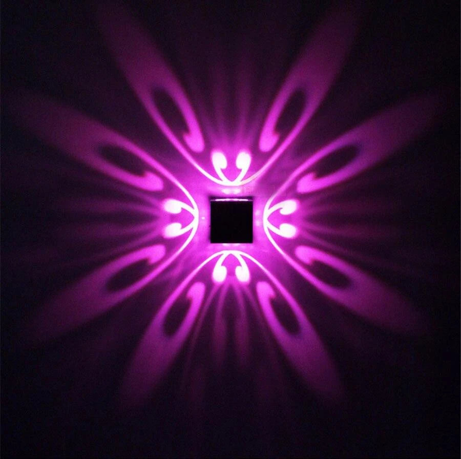 Hollow Design RGB Aluminum Wall Light