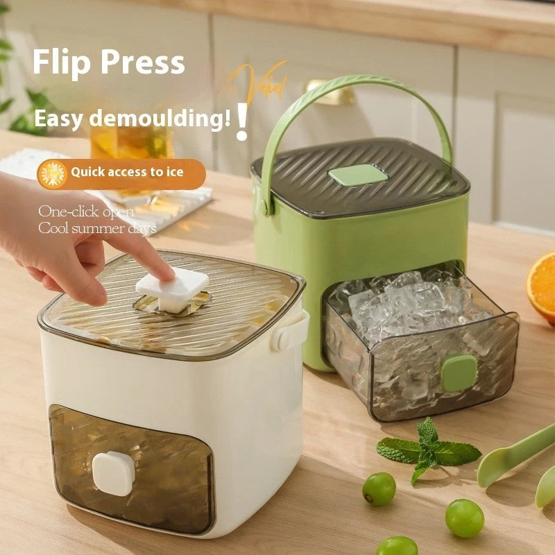 Compact Ice Maker and Storage Bin