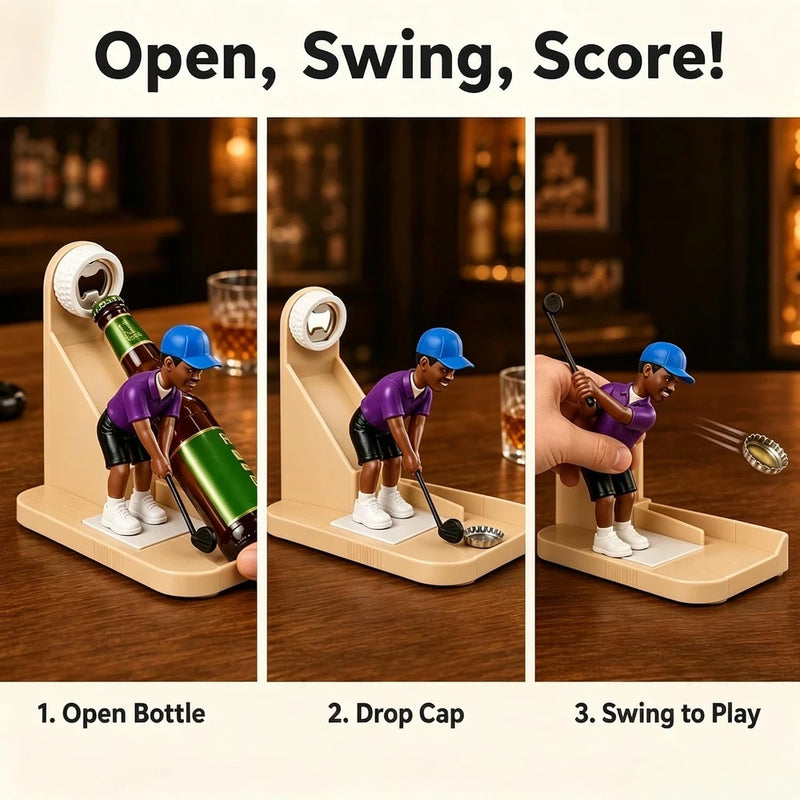 Golf Swing Bottle Opener
