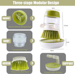 Dish Brush with Built-in soap dispenser and convenient stand