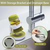 Dish Brush with Built-in soap dispenser and convenient stand