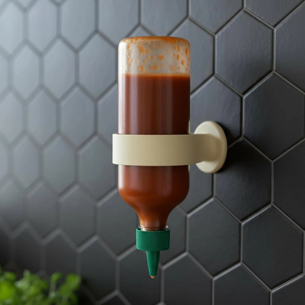 Wall-Mounted Sauce Bottle Holder