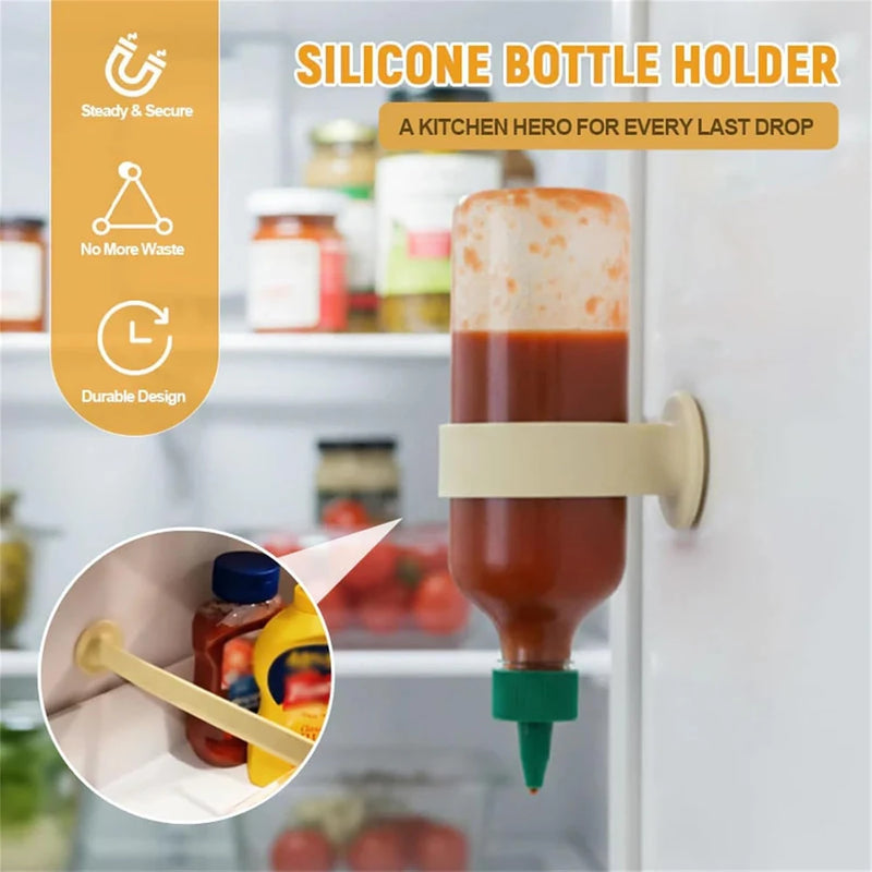 Wall-Mounted Sauce Bottle Holder