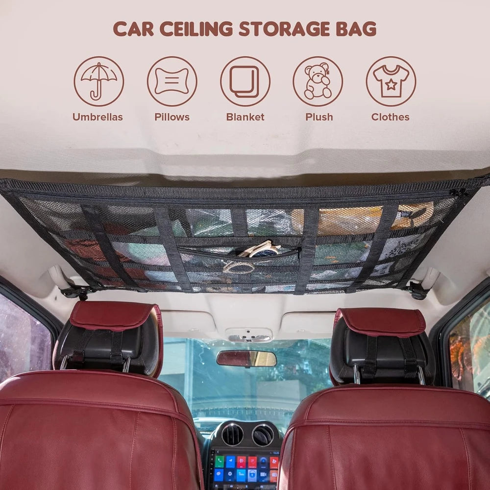 Double-Layer Car Ceiling Cargo Net