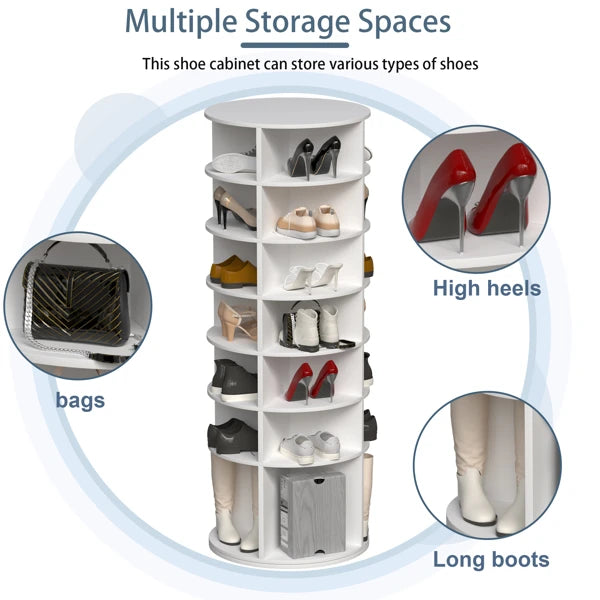 Rotating Shoe Rack Tower