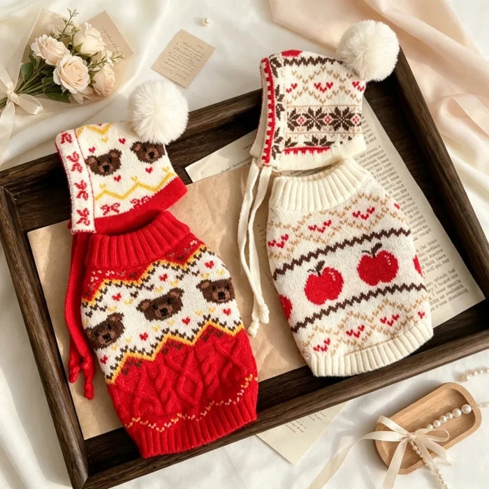 Cable-Knit Dog Sweater