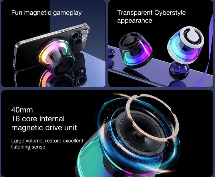 Waterproof Magnetic LED Bluetooth Speaker