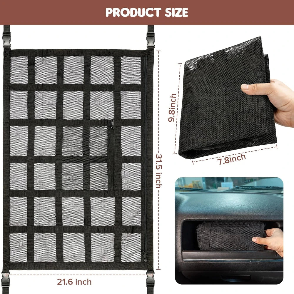 Double-Layer Car Ceiling Cargo Net