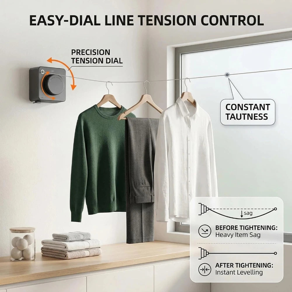 Retractable Wall Mounted Clothesline