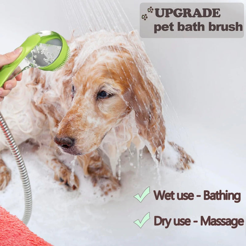 Dog Bath Brush with Soap Dispenser