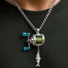 Fishing Reel Pendant as Necklace or Ring