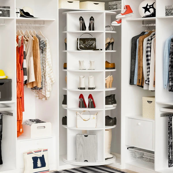 Rotating Shoe Rack Tower