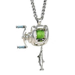Fishing Reel Pendant as Necklace or Ring