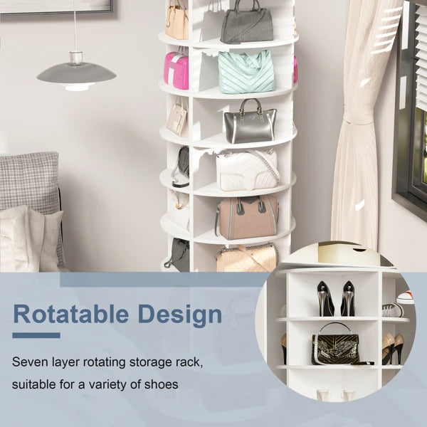Rotating Shoe Rack Tower