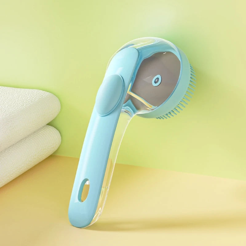 Dog Bath Brush with Soap Dispenser
