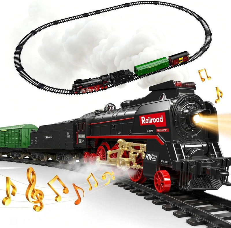 Electric Train Set with Smokes and Lights