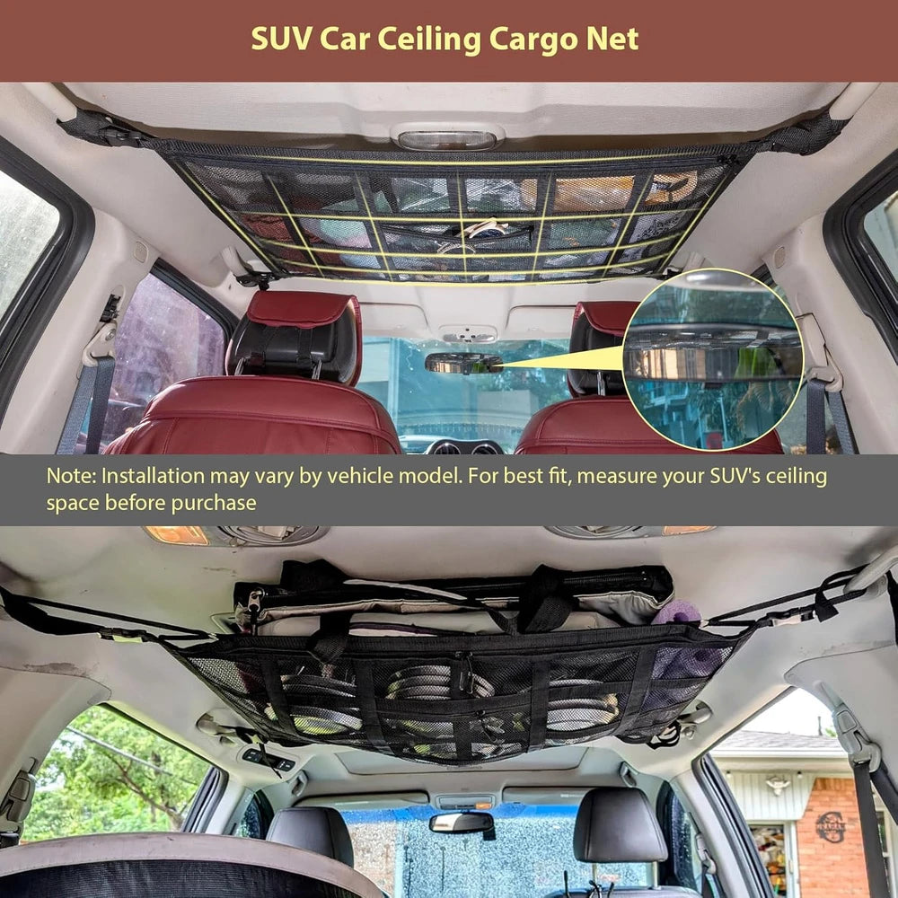 Double-Layer Car Ceiling Cargo Net