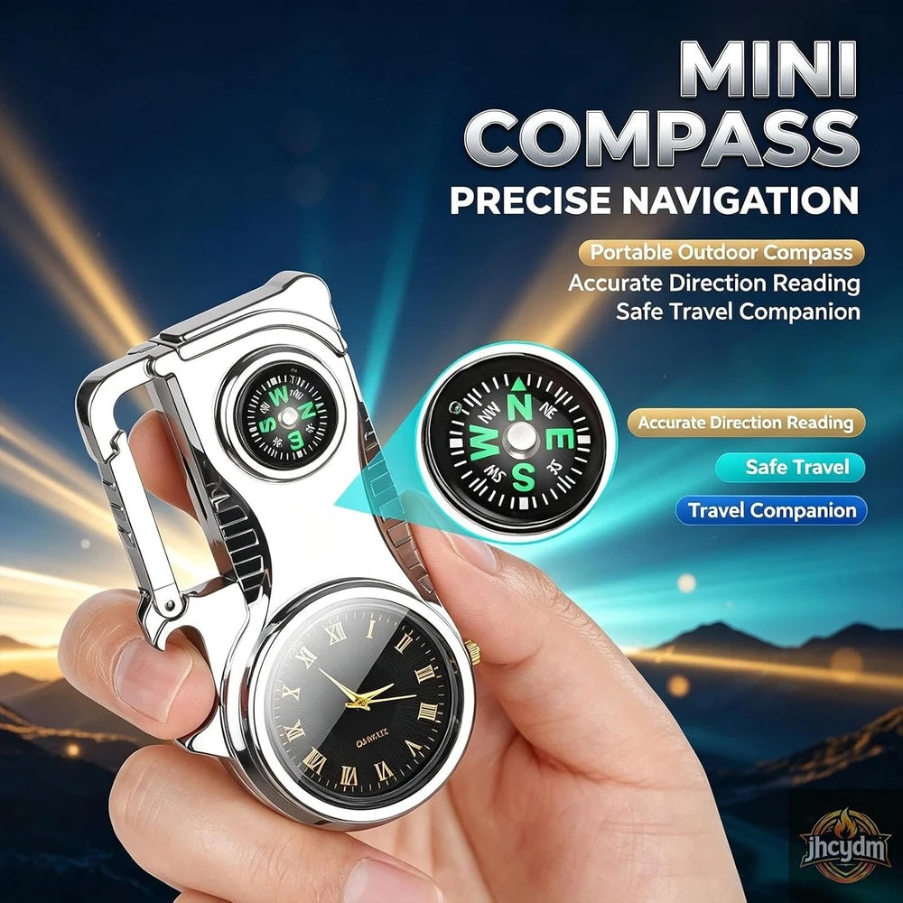 Windproof Torch Lighter, Compass and Watch