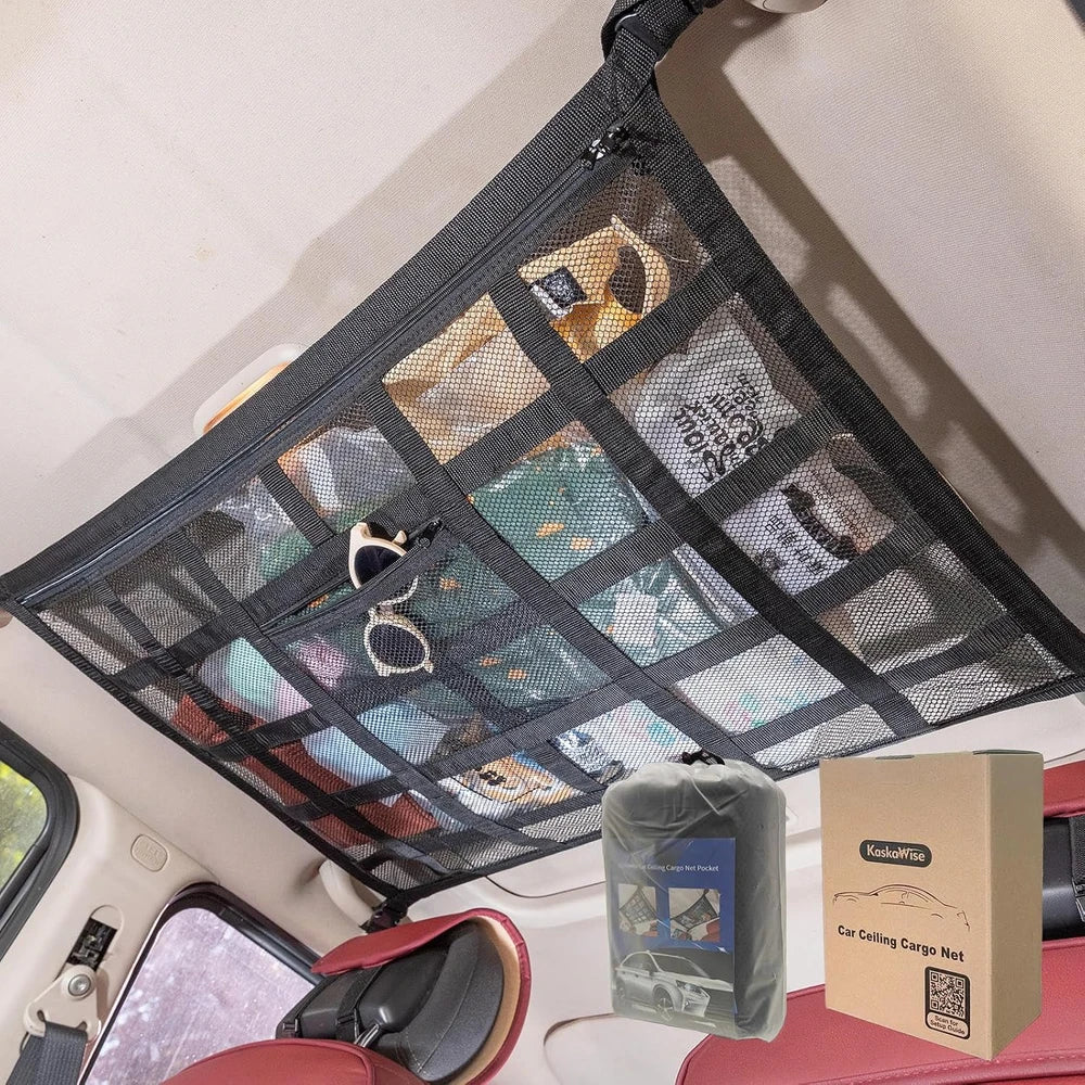 Double-Layer Car Ceiling Cargo Net