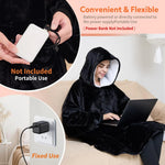 USB Heated Oversized Hoodie Blanket