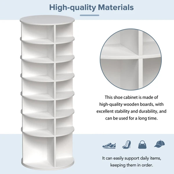 Rotating Shoe Rack Tower